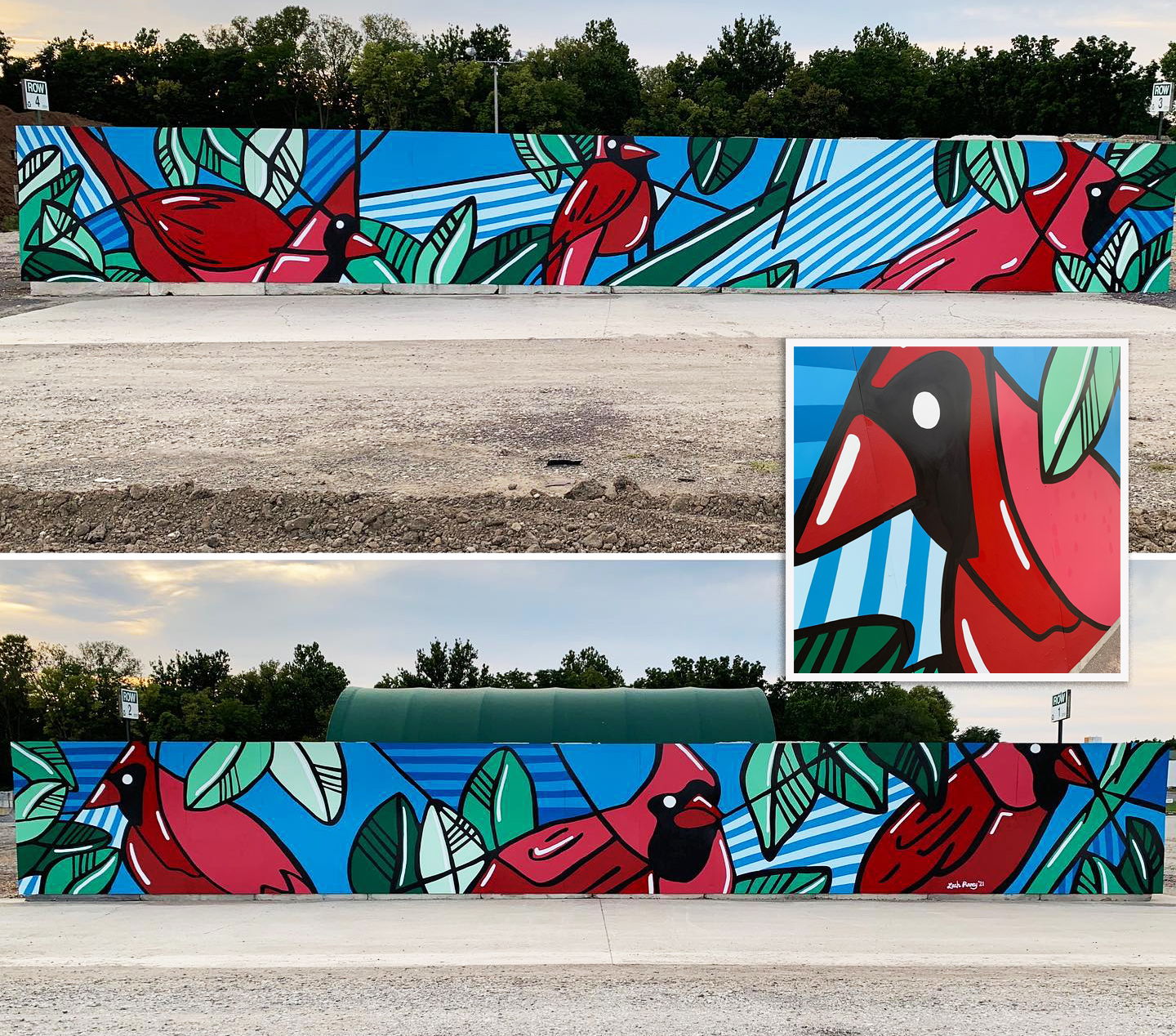 2021 mural in Greenwood at McCarty Mulch