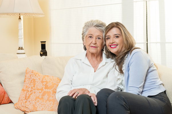 Elder mother and daughter