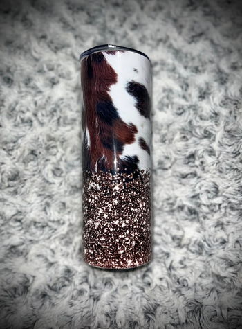 Cowhide Glitter Tumbler Workshop