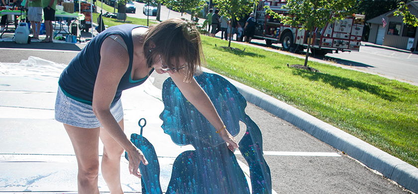 Painting the 2016 Franklin mural