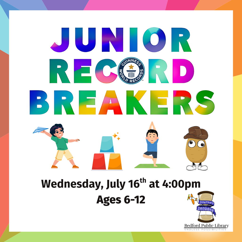 Junior Record Breakers Junior Record Breakers. Cartoon children fly paper airplanes, stack cups, do yoga, and decorate a potato.
