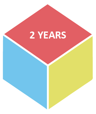 2 years cube icon