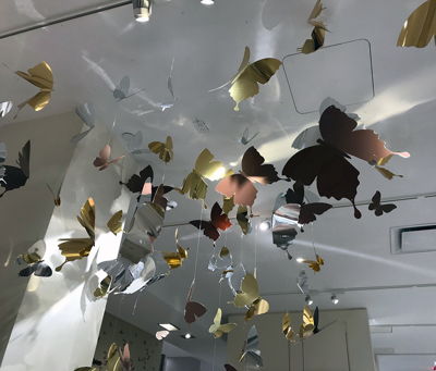 3D Metallic Hanging Butterflies