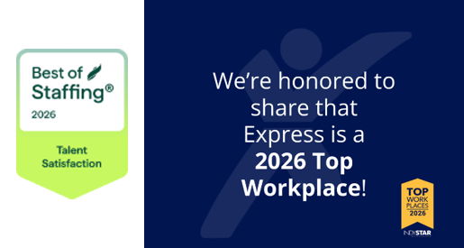Image for Indianapolis Star Names Express Employment Professionals A Winner of The Central Indiana Top Workplaces 2026 Award