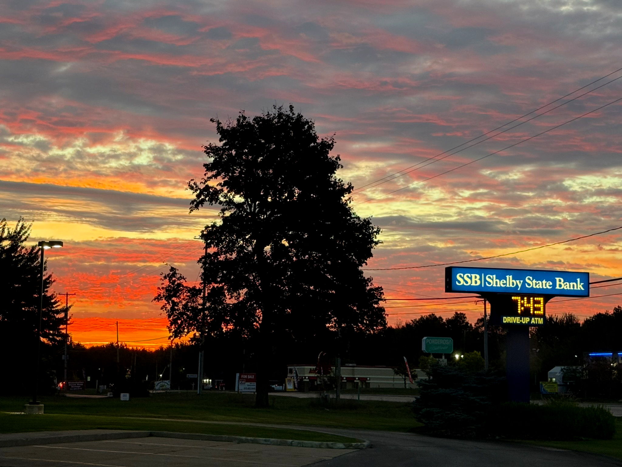 Autumn Sunrise at Shelby State Bank
