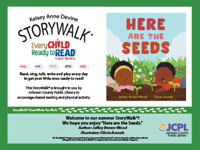 Trafalgar Summer StoryWalk 2025, cover of Here Are the Seeds