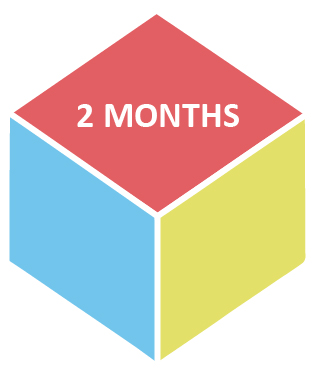 2 months cube icon
