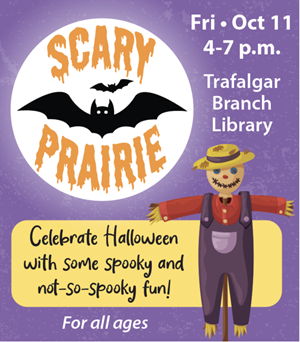 Scary Prairie 2024, scarecrow next to a flying bat