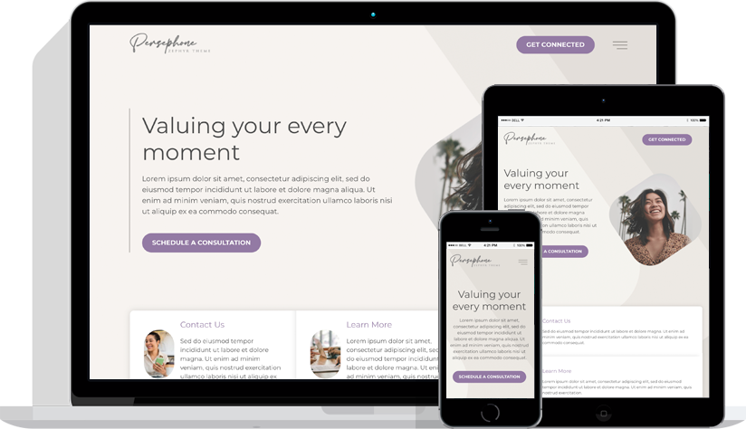 Screenshot of Persephone on a few different devices