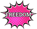 freedom cartoon explosion icon