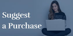 Suggest a purchase Suggest a Purchase. A woman sits cross-legged holding a laptop.