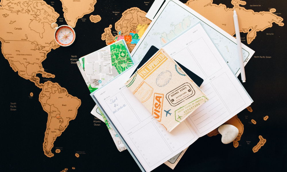 aesthetic photo of a visa