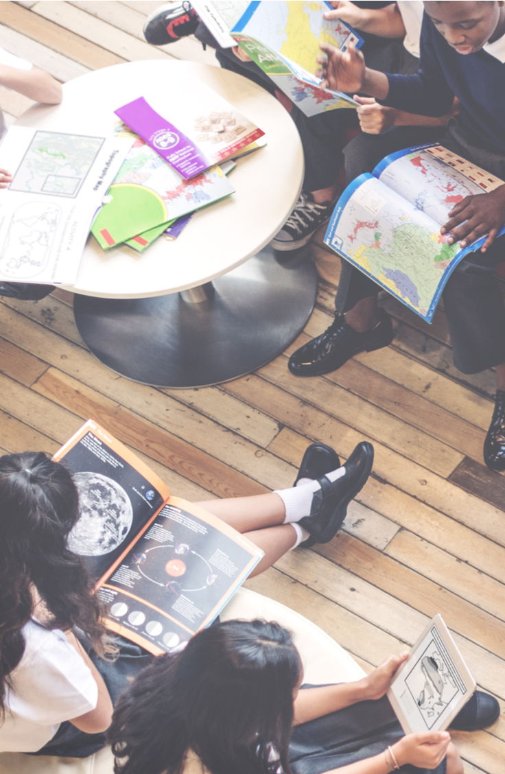 classroom children studying