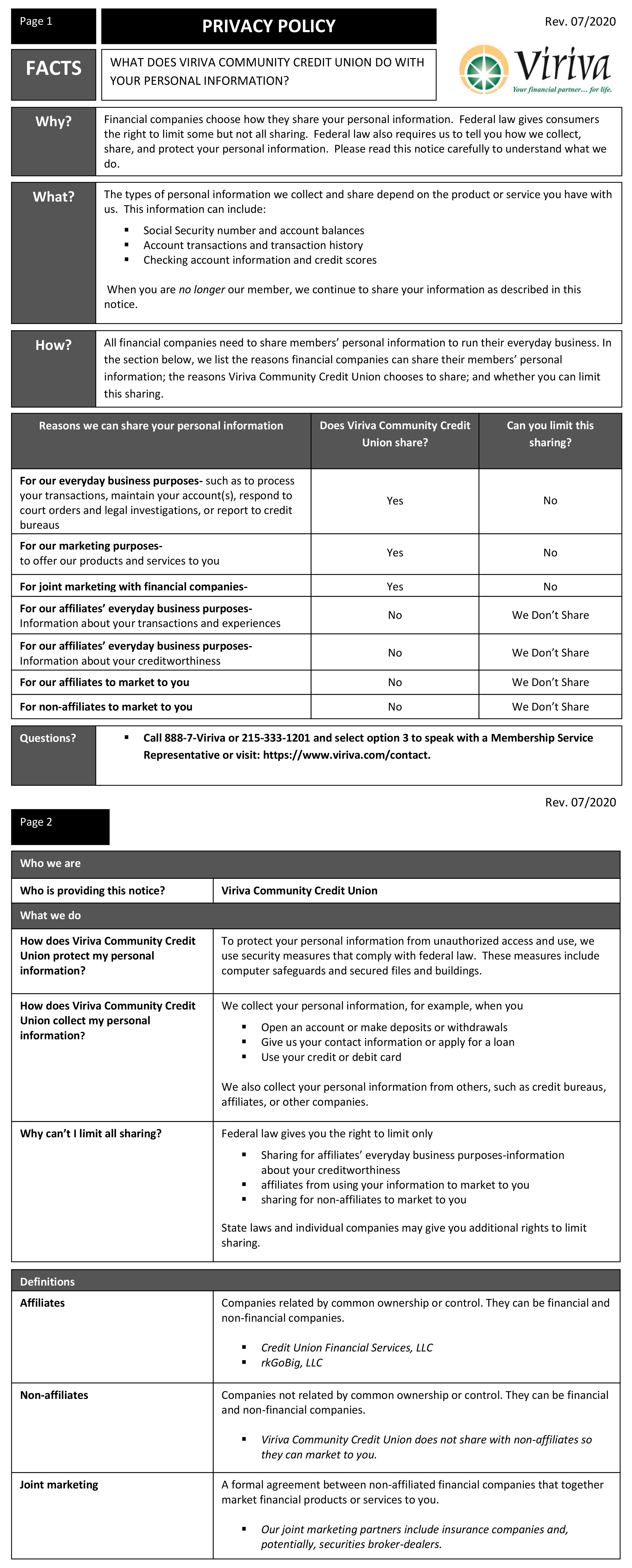2020 Privacy Policy 2020 Privacy Policy
