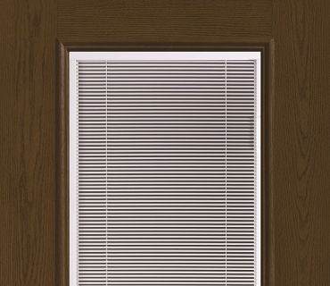 THERMA TRU FULL GLASS WITH BLINDS WOOD GRAIN DOOR