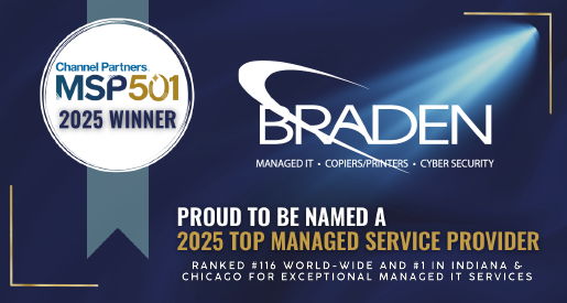 Image for Braden Business Systems Earns Prestigious 2025 Channel Partners MSP 501 Ranking