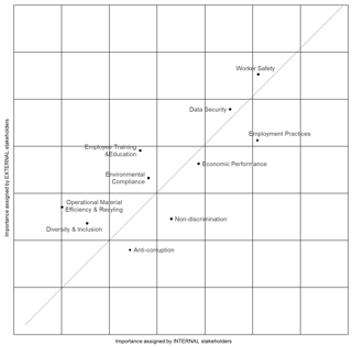 materiality matrix depicts