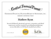 Mat Ryan, CFP® | CFP Certificate | Bedel Financial