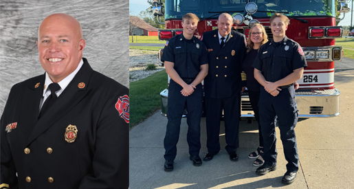 Image for Duty Calls: Bargersville and Whiteland Fire Chief, Eric Funkhouser, Returns to Work After Having Brain Tumor Removed at Franciscan Health
