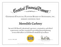 Meredith Carbrey, CFP® | CFP Certificate | Bedel Financial