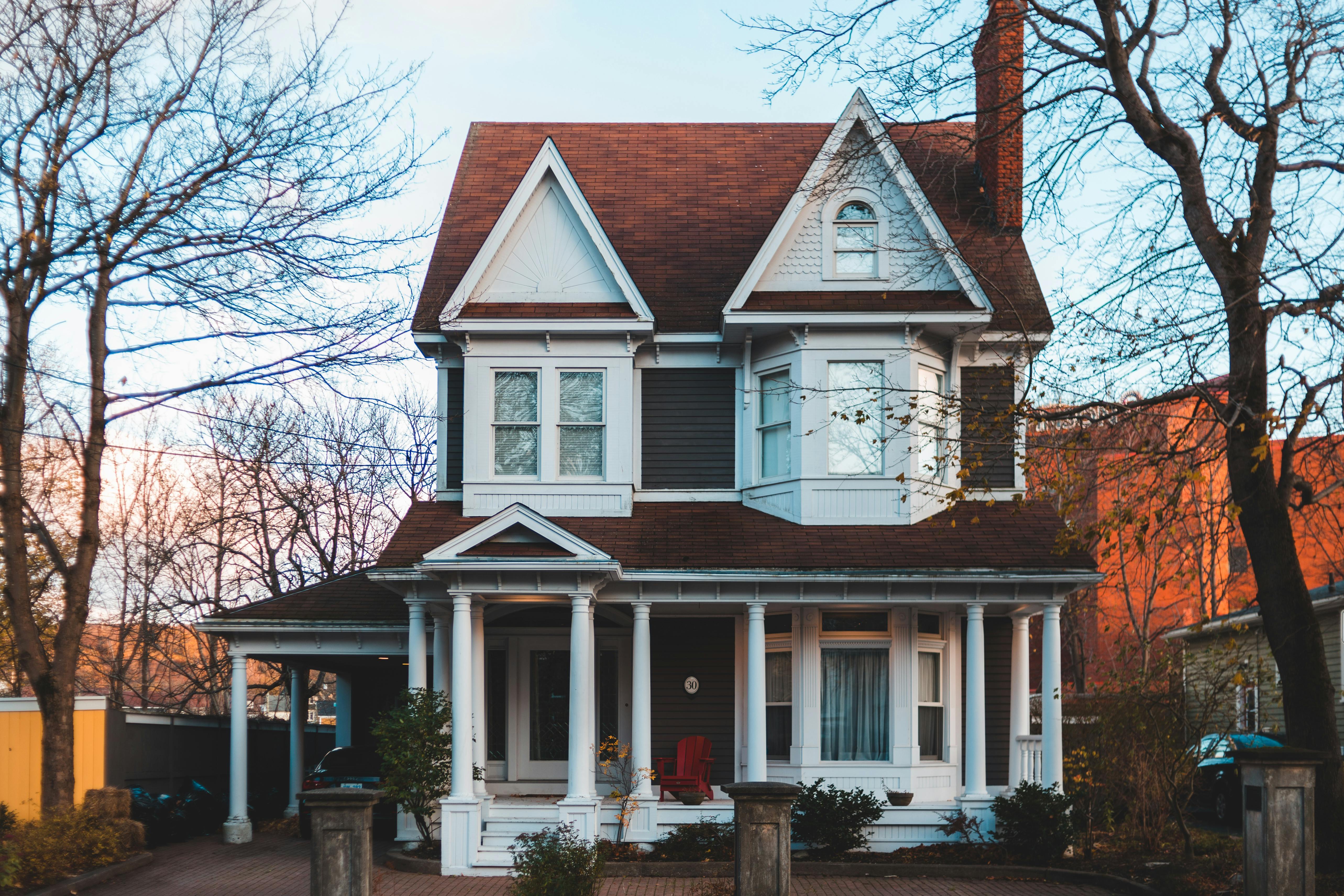 the front of a house