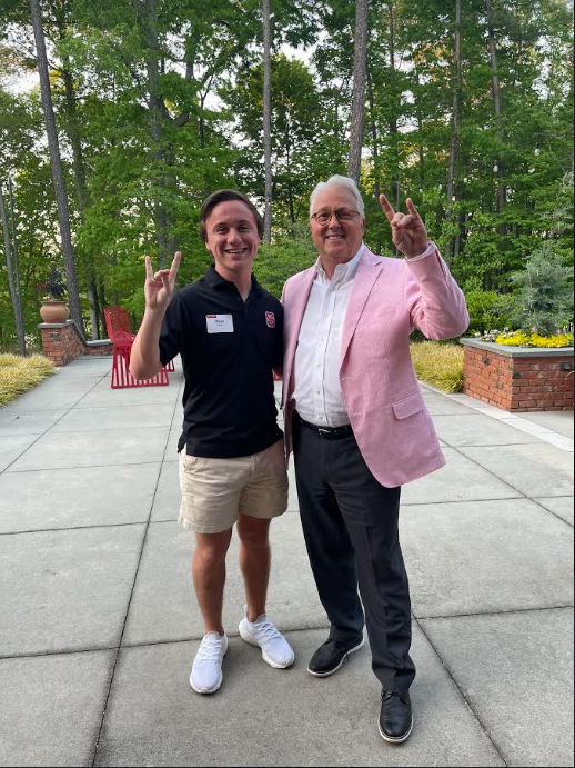 Inman with NC State's Chancellor
