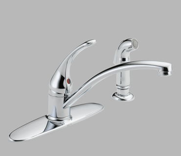 Single Handle Kitchen Faucet with Spray – Polished Chrome Standard