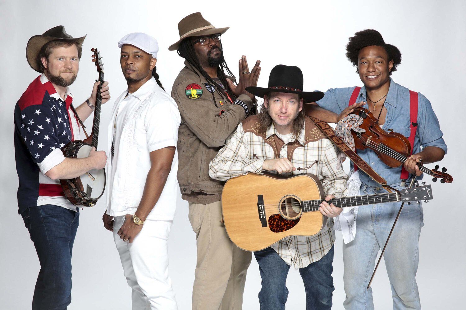 Randy Green with his music group Gangstagrass