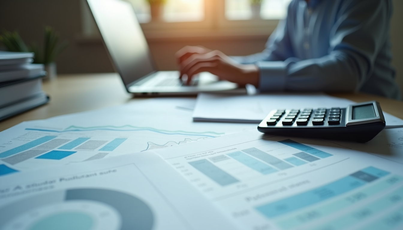 Transparent financial advising setup with clear documents