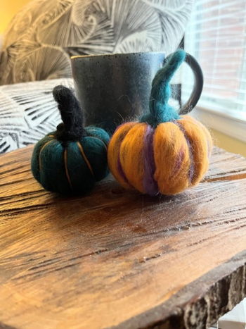 Needle Felt Pumpkins at Teal Canary