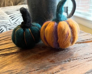 Needle Felt Pumpkins at Teal Canary