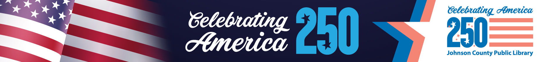 Celebrating America 250 logo with flag