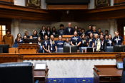 Sen. Goode welcomes Vigo County Students to the Statehouse