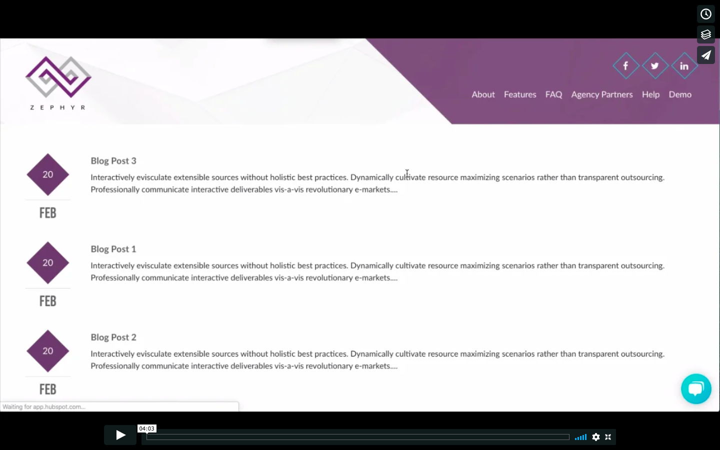 Image of a screenshot of Zephyr for a training video about Dynamically Filtering Content