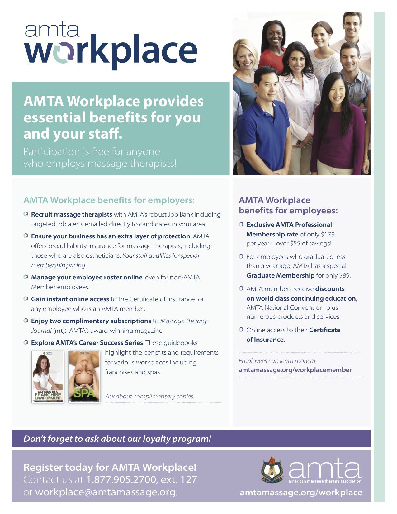 AMTA's new Workplace benefit