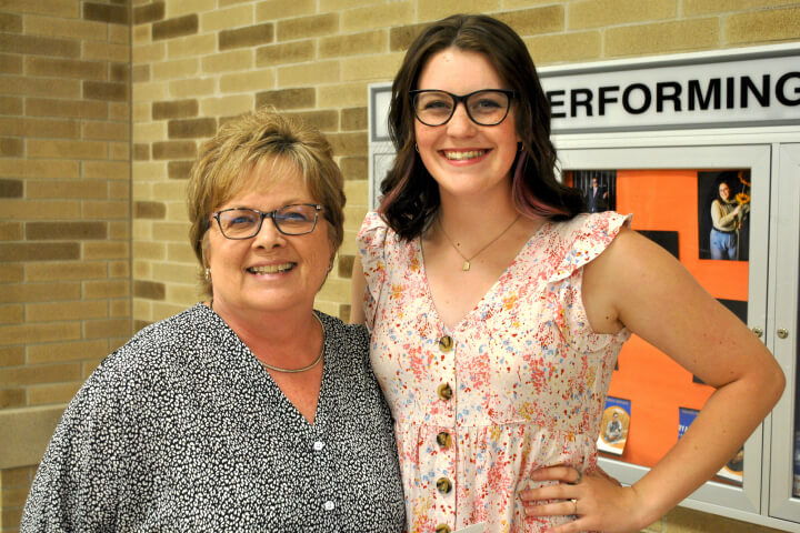 Karla Vaught with McBee scholarship winner