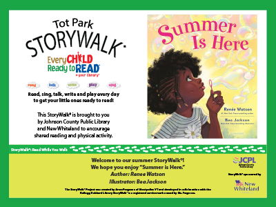 Tot Park Summer StoryWalk 2025, cover of Summer is Here