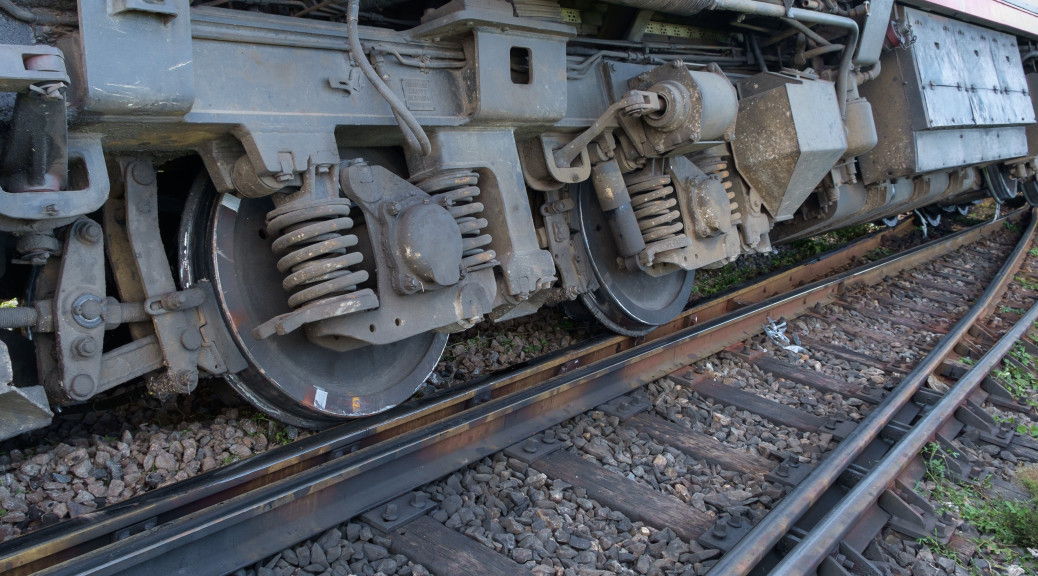train being derailed