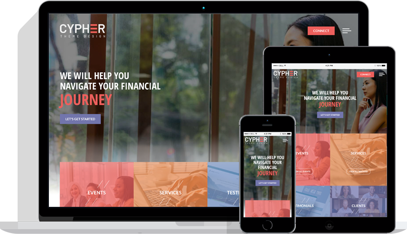 Screenshot of Cypher on a few different devices