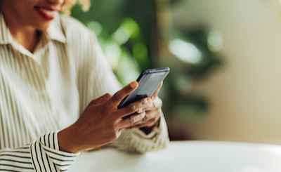 Woman checking her phone