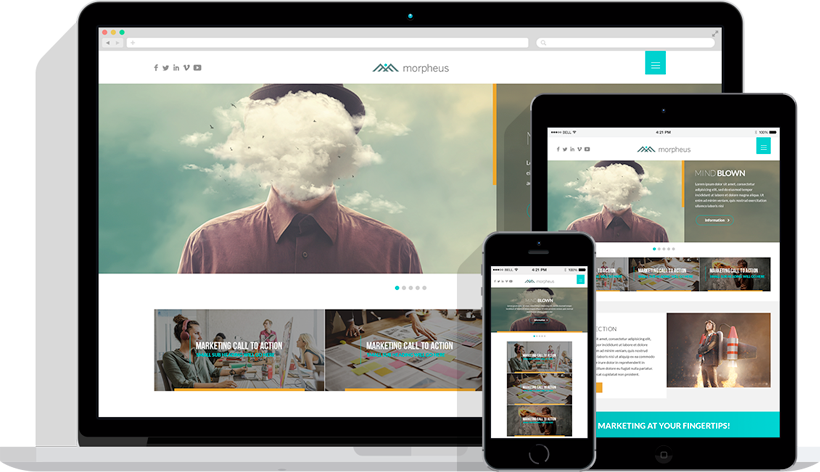 Screenshot of Morpheus on a few different devices
