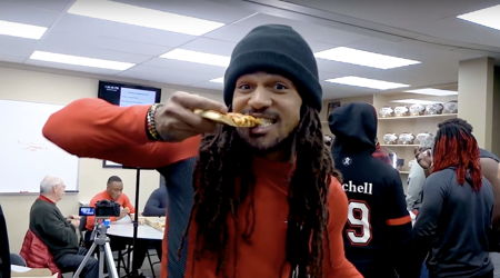 Image for Calgary Stampeders' Pizza Eating Contest "40 PIZZAS"