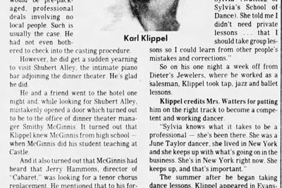 Article about Karl Klippel, 1981