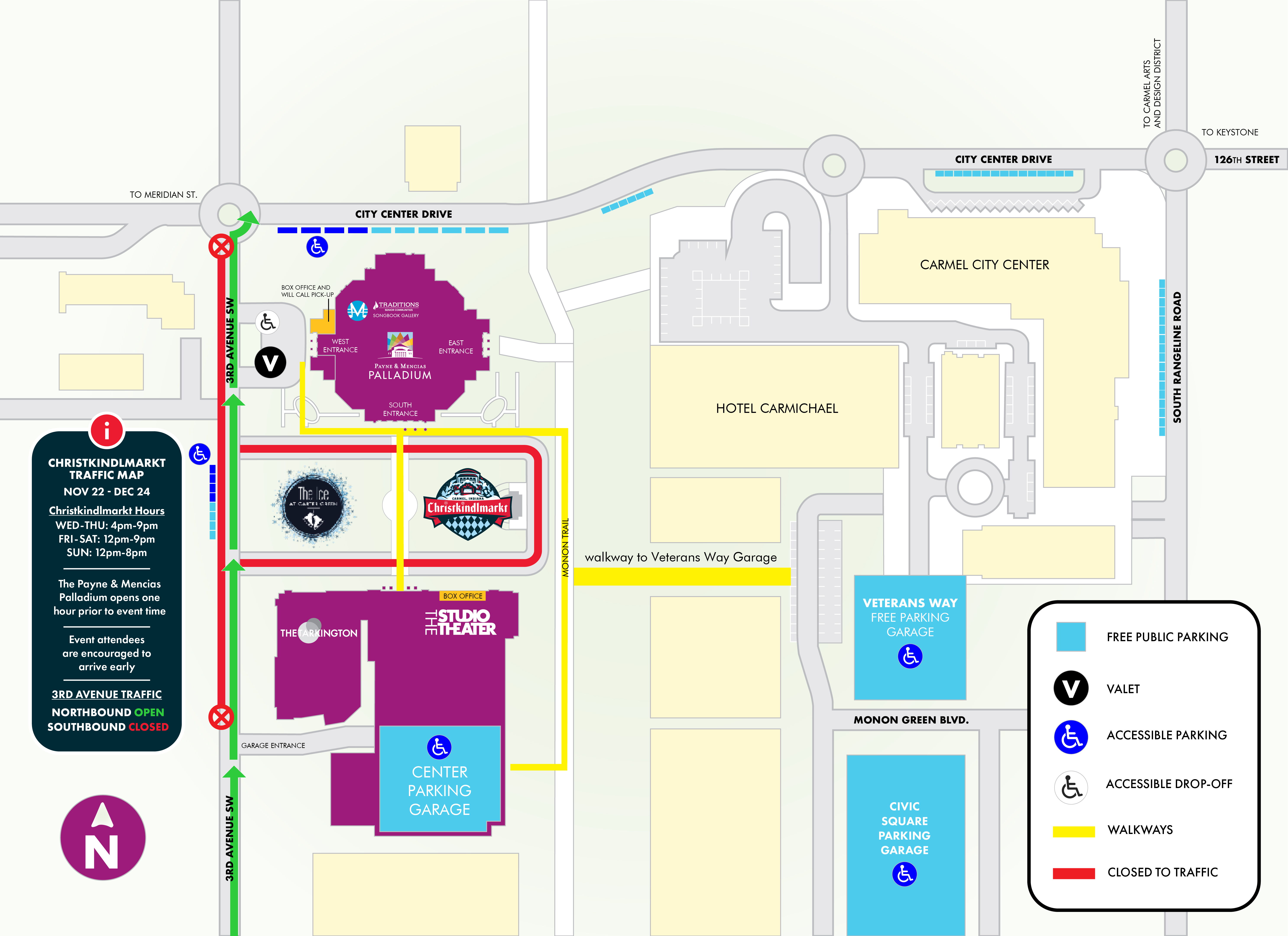 2025 Christkindlmarkt Parking Map
