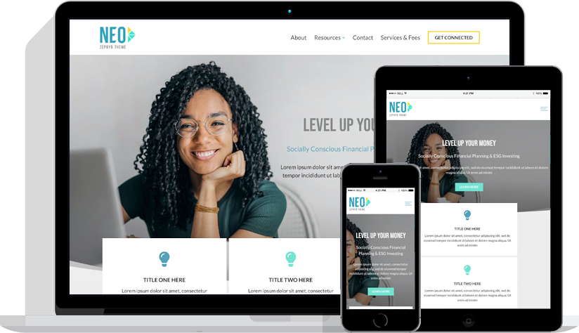 Screenshot of Neo on a few different devices