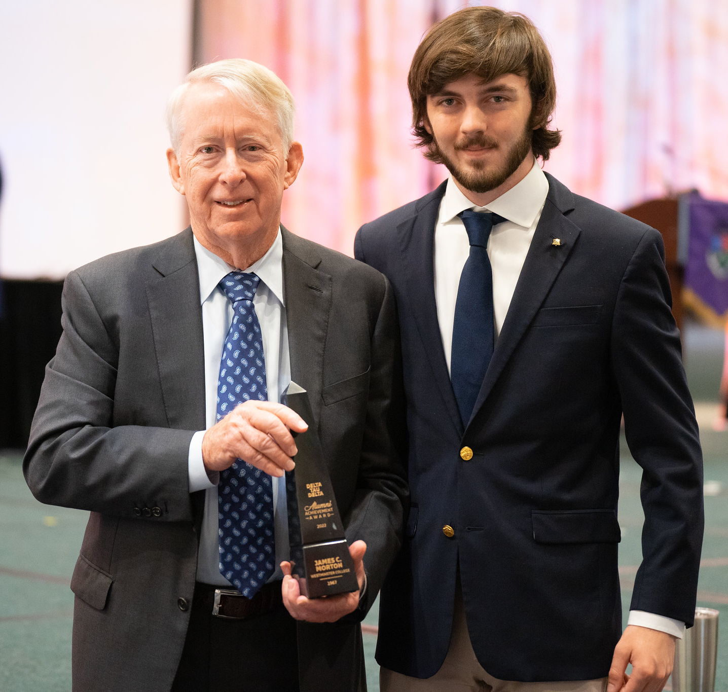 James C. Morton (Westminster College, 1967) with grandson John Miles (Sewanee: The University of the South, 2025)