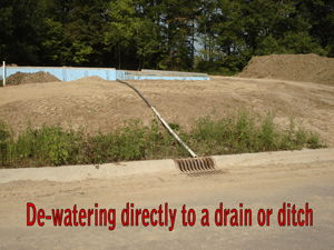 De-watering into a drain or ditch image De-watering into a drain or ditch image