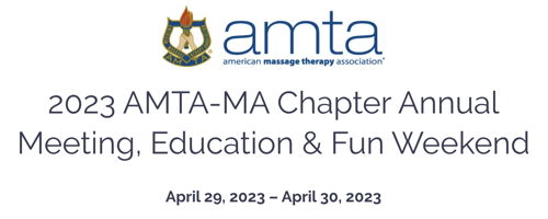 Image for 2023 AMTA-MA Chapter Annual Meeting, Education & Fun Weekend