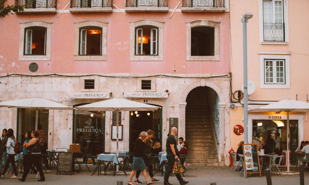 going to cafe and living abroad