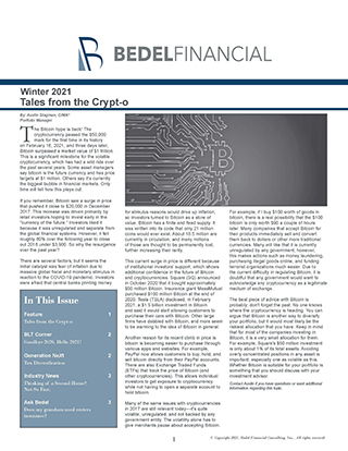 2021 Q1 Winter Newsletter Bedel Financial